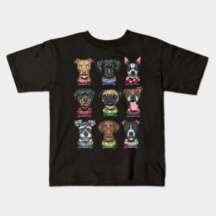 Dogs skateboarding on  Skateboard Dogs tee Kids T-Shirt